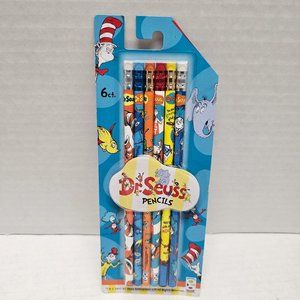 6 New Dr. Seus Package Pack Wooden Pencils HB #2 Led Green Eggs & Ham